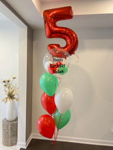 Load image into Gallery viewer, Customized Bubble Balloon Bouquet filled with helium