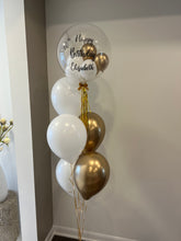 Load image into Gallery viewer, Customized Bubble Balloon Bouquet filled with helium