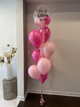 Load image into Gallery viewer, Customized Bubble Balloon Bouquet filled with helium