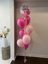 Load image into Gallery viewer, Customized Bubble Balloon Bouquet filled with helium