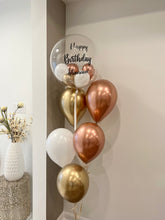 Load image into Gallery viewer, Customized Bubble Balloon Bouquet filled with helium