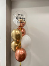 Load image into Gallery viewer, Customized Bubble Balloon Bouquet filled with helium