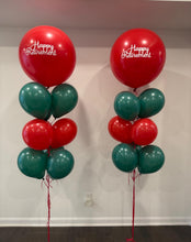 Load image into Gallery viewer, Helium bouquet consists of 1 giant balloon and 9 latex balloons in standard size