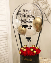 Load image into Gallery viewer, Customized Hot Air Balloon Box (Roses with Chocolates)