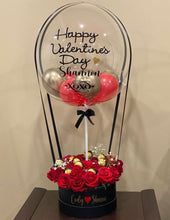 Load image into Gallery viewer, Customized Hot Air Balloon Box with Red Roses