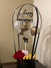 Load image into Gallery viewer, Customized Hot Air Balloon Box (Half Roses & Half Chocolate)