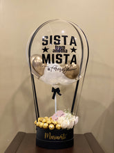 Load image into Gallery viewer, Customized Hot Air Balloon Box (Half Roses & Half Chocolate)