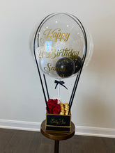 Load image into Gallery viewer, Customized Hot Air Balloon Box (Half Roses & Half Chocolate)