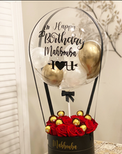 Load image into Gallery viewer, Customized Hot Air Balloon Box with Red Roses