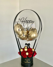 Load image into Gallery viewer, Customized Hot Air Balloon Box with Red Roses