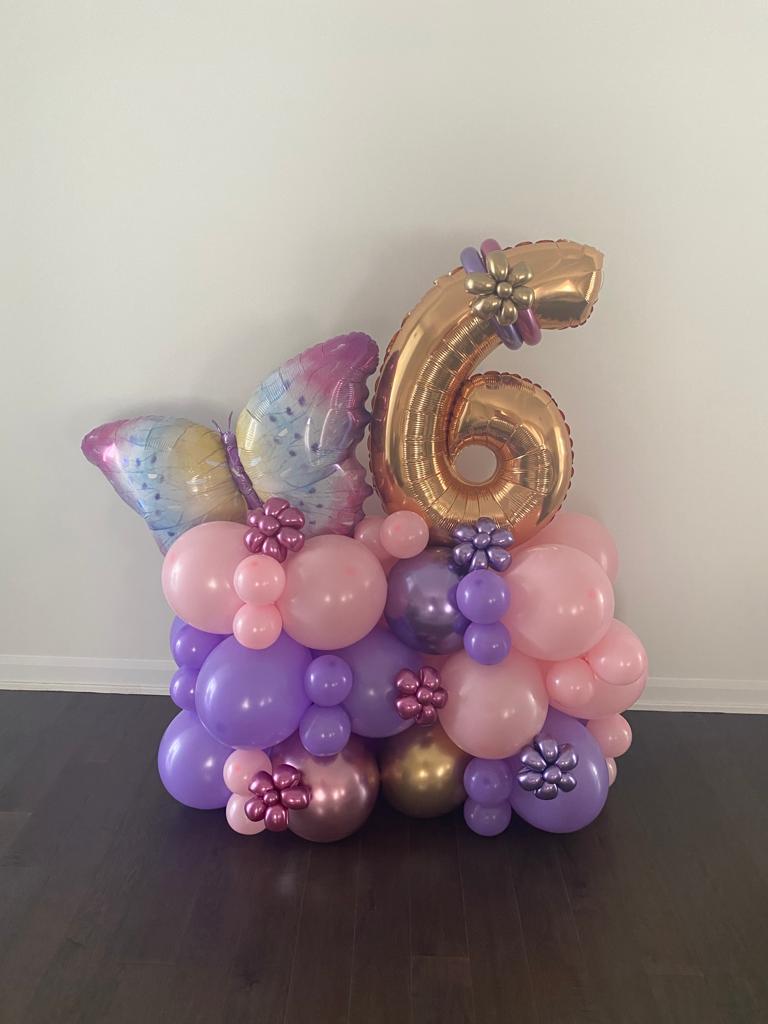Themed Balloon Bouquet with One Number The Balloons Lady