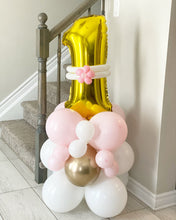 Load image into Gallery viewer, Mini Balloon Tower with ONE Decorated Number
