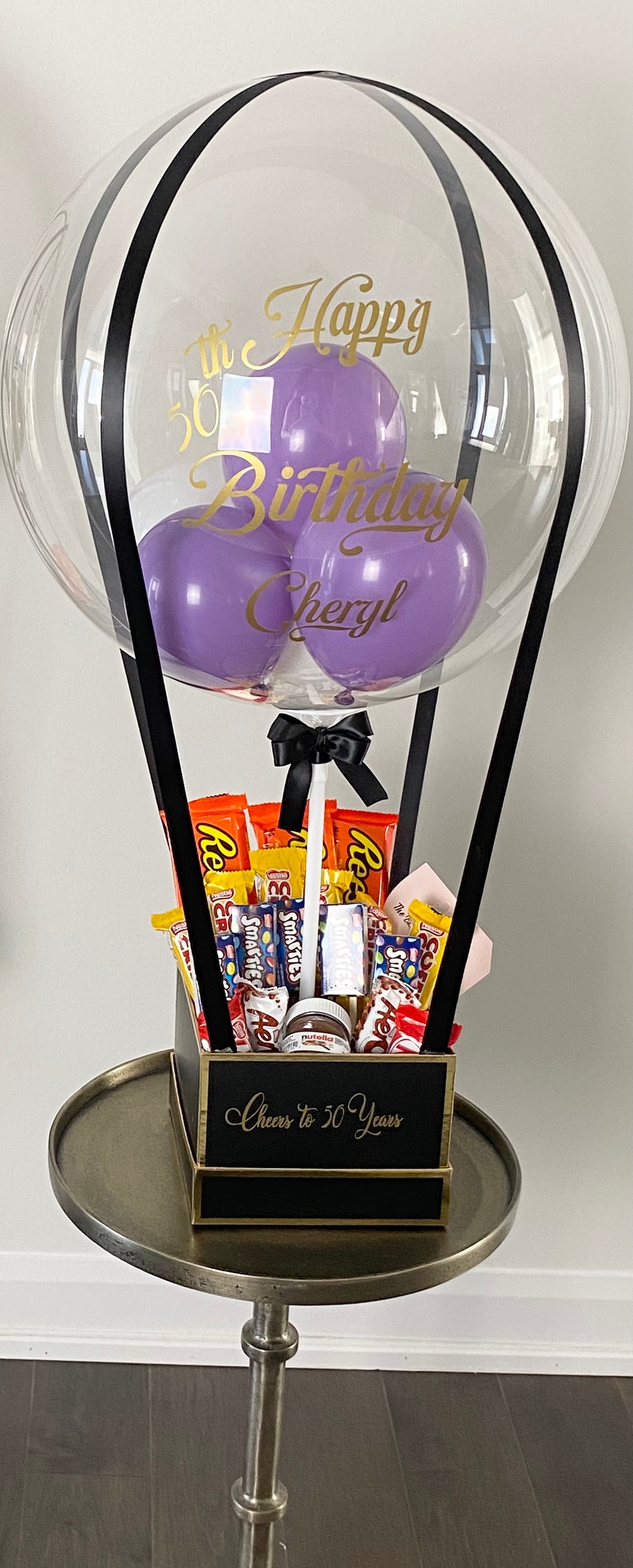 Customized Hot Air Balloon (Chocolate/Candy Bars Only)