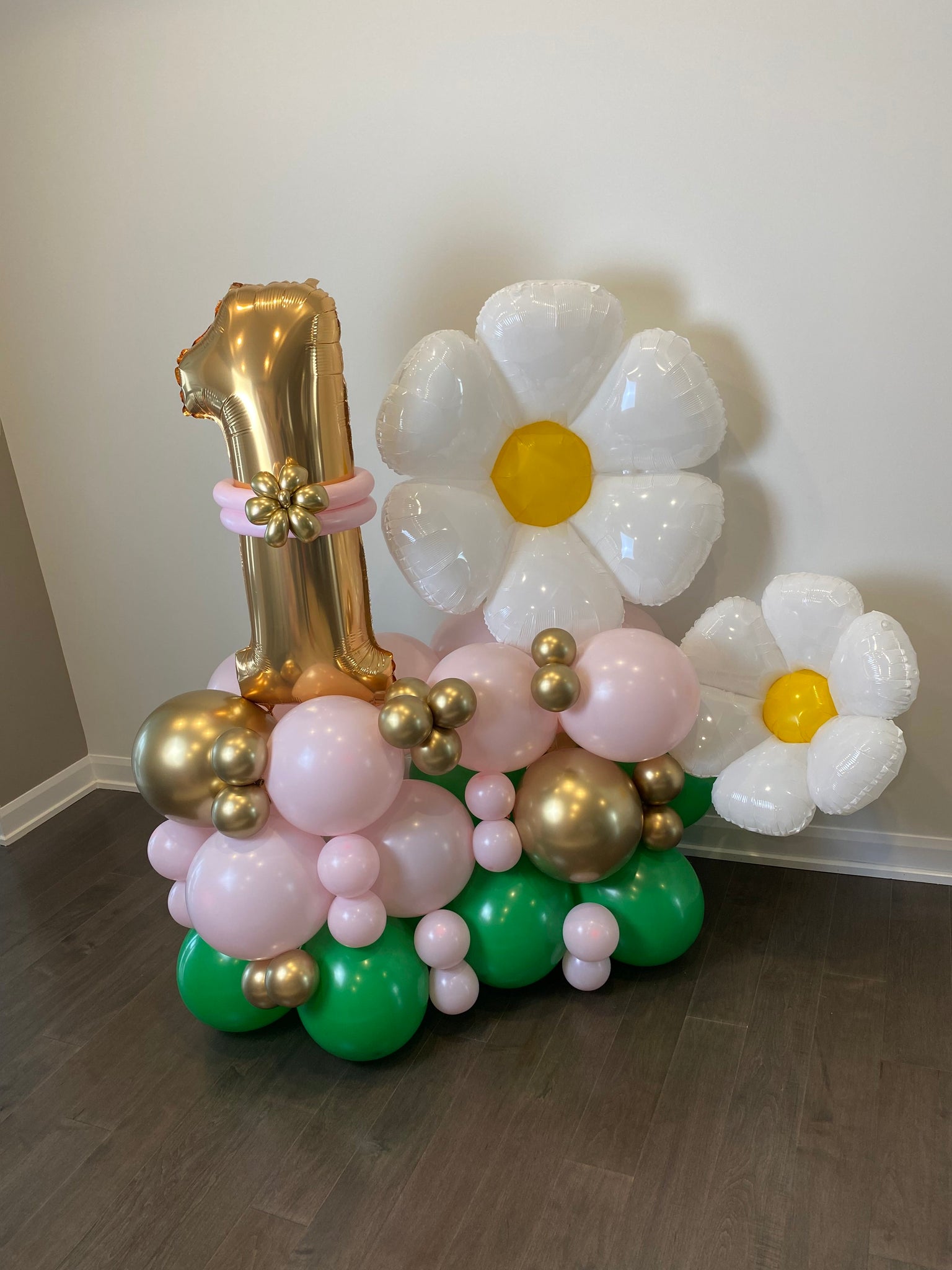 Bouquet ballons 1 numéro & 5 ballons – Le Manoir du Ballon